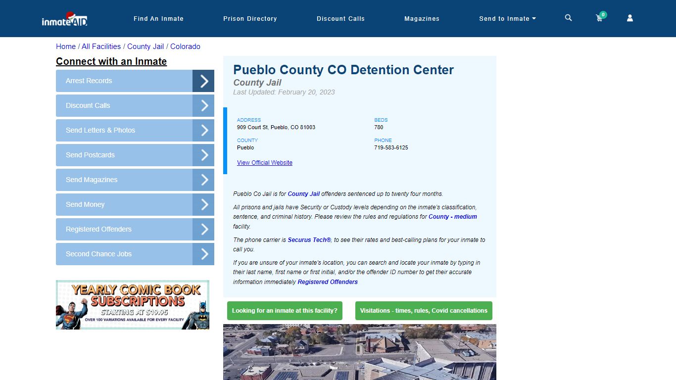 Pueblo County CO Detention Center - Inmate Locator - Pueblo, CO